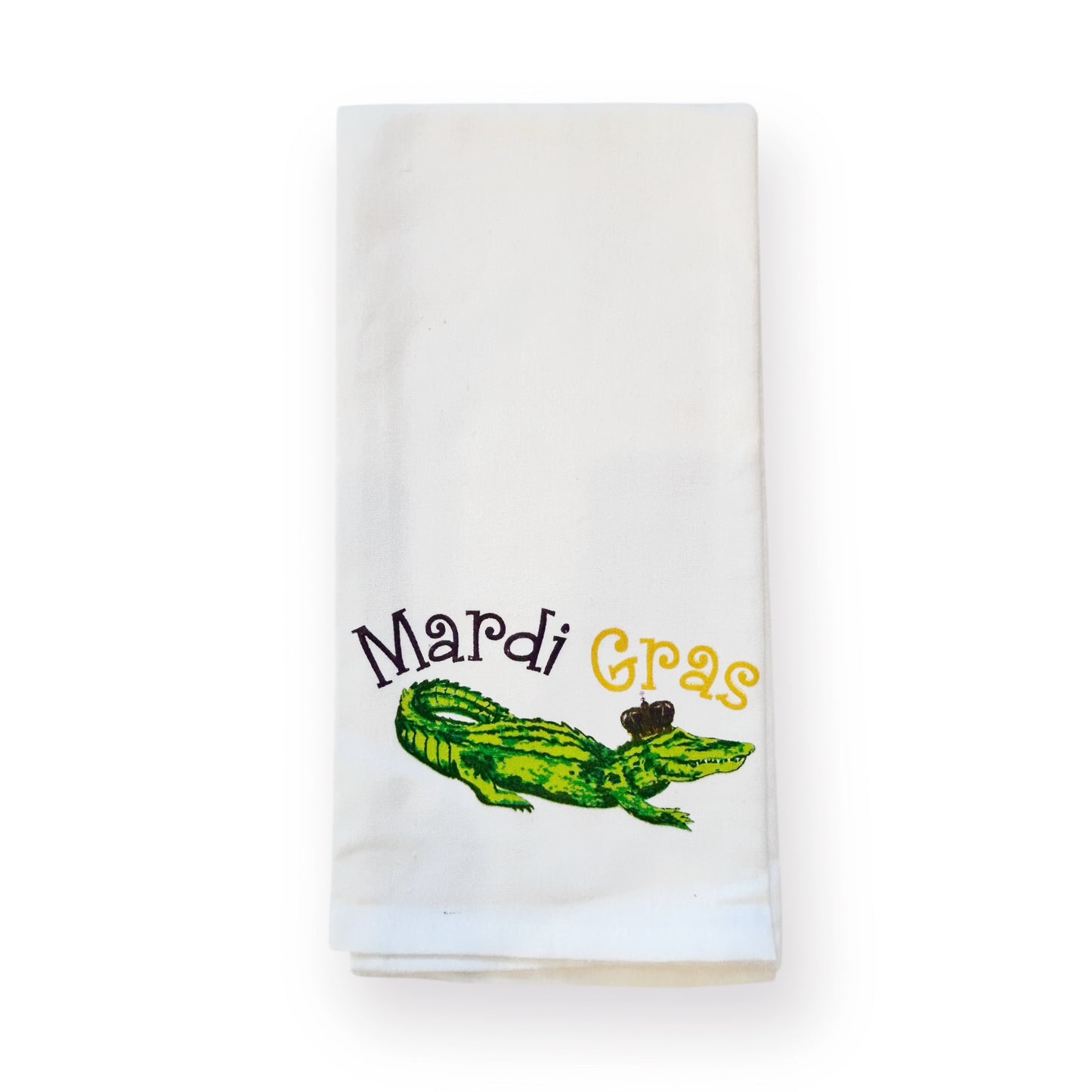 Mardi Gras Alligator Kitchen Towel