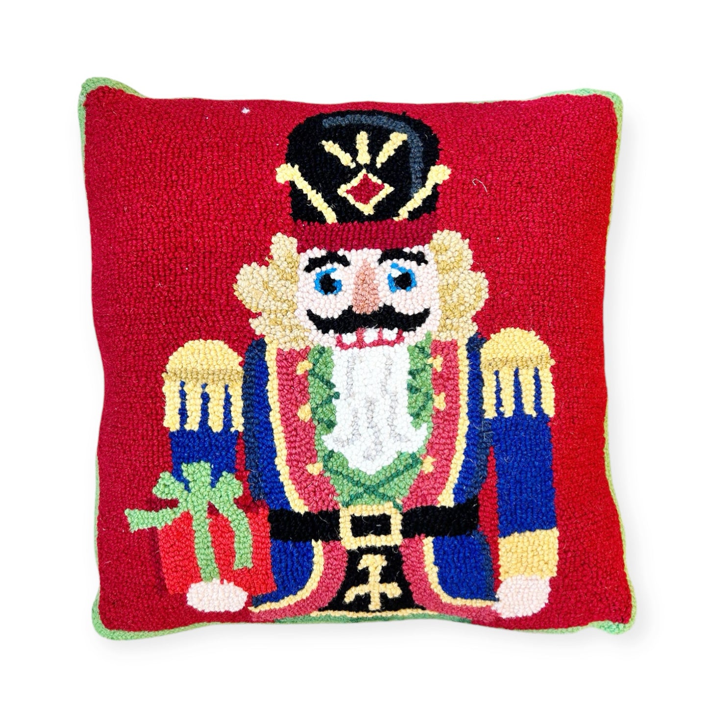 Holiday Nutcracker Hooked Pillows