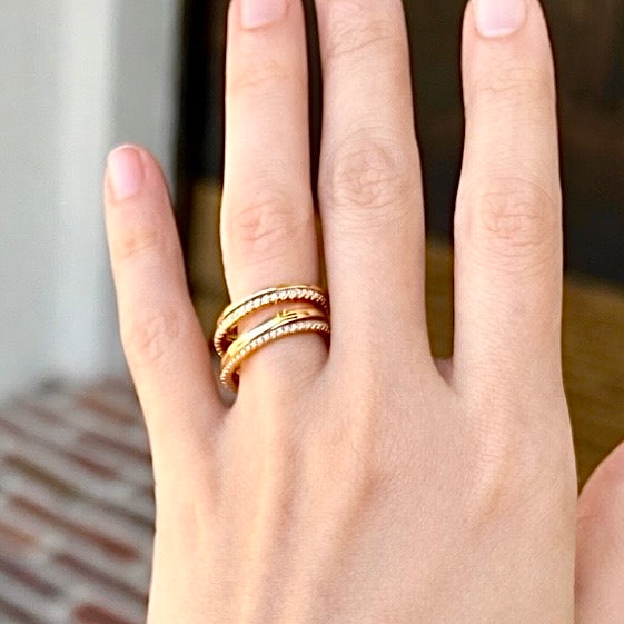 Luxe Multi-Band Pavé Stack Ring