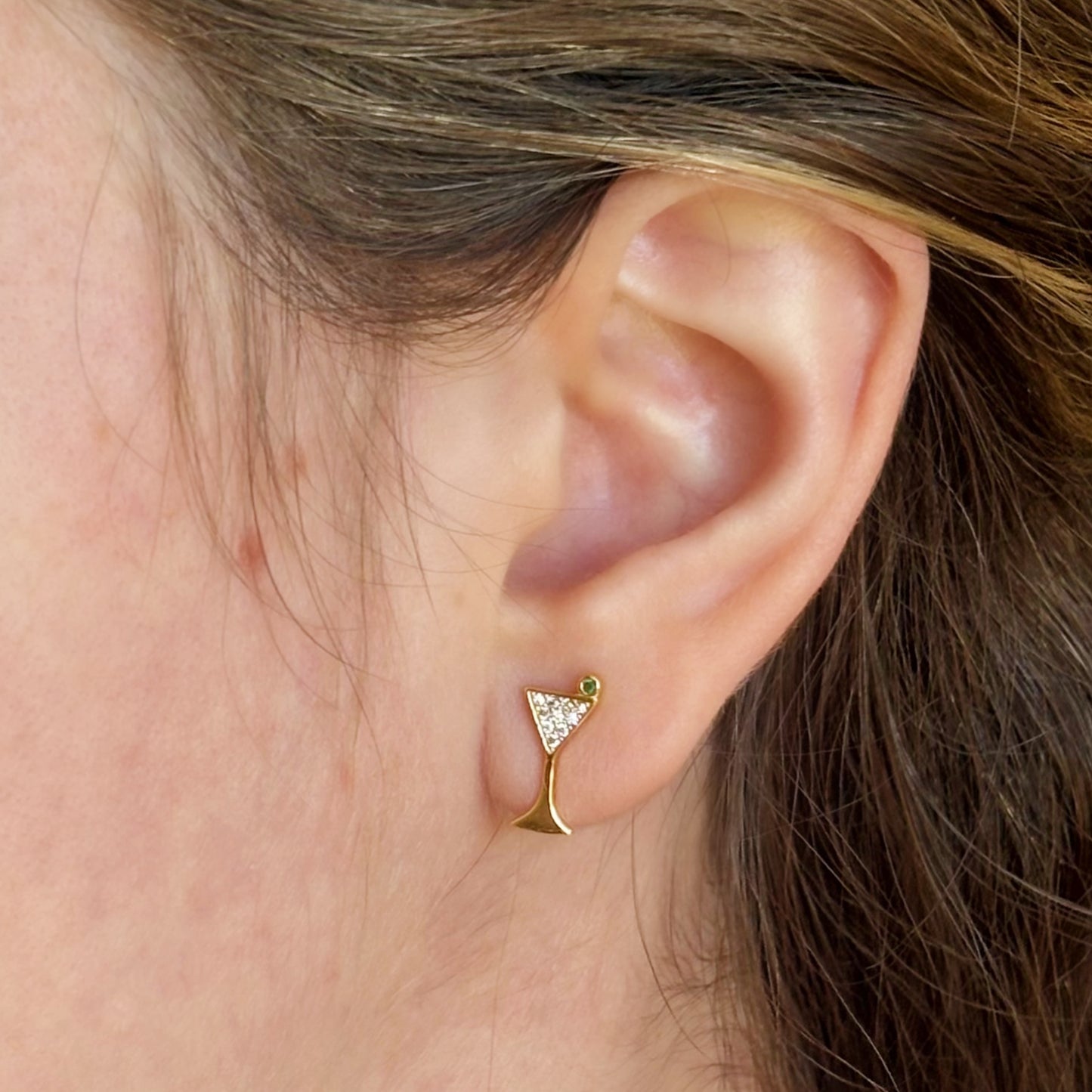 Mini Teenie Weenie Martini Studs