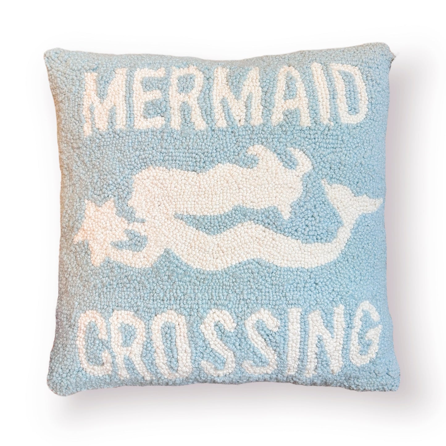 Mermaid Crossing Hooked Pillow