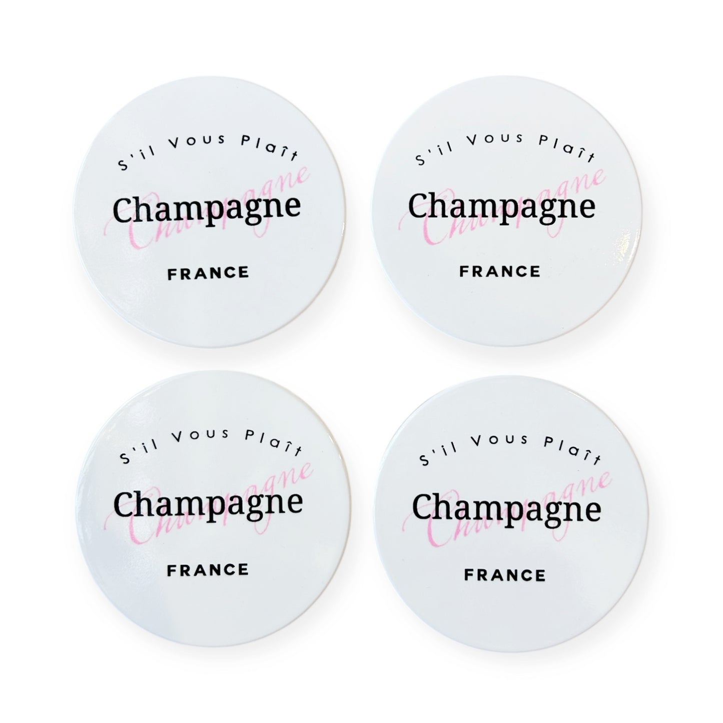 S'il Vous Plait Champagne Coasters