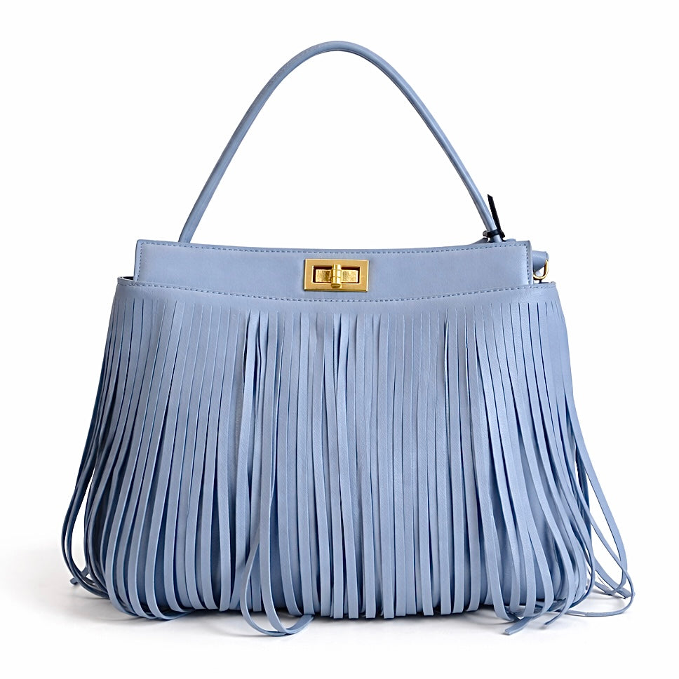 SALE~Fringe Vegan Leather Handbag