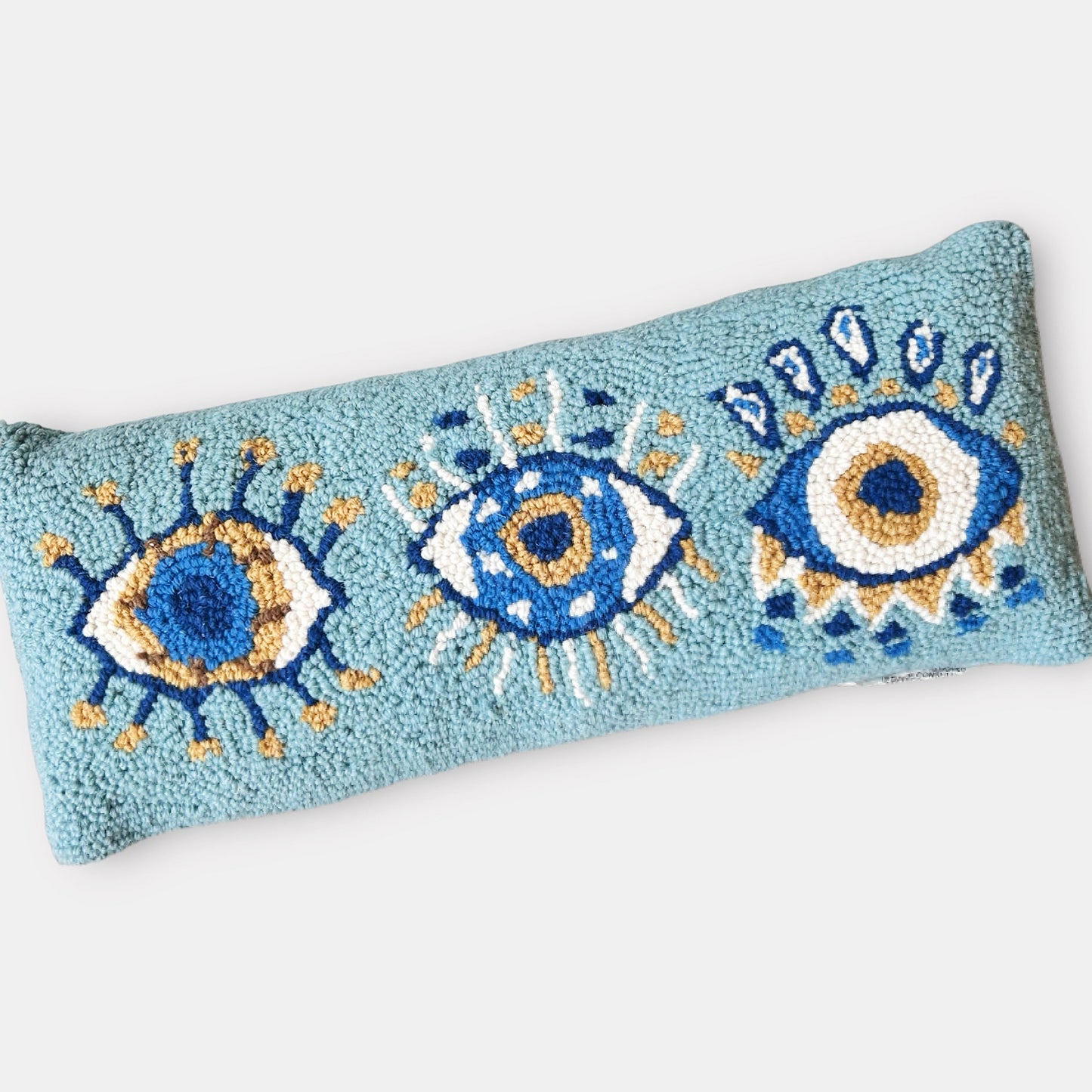 Hooked Blue Eyes Pillow