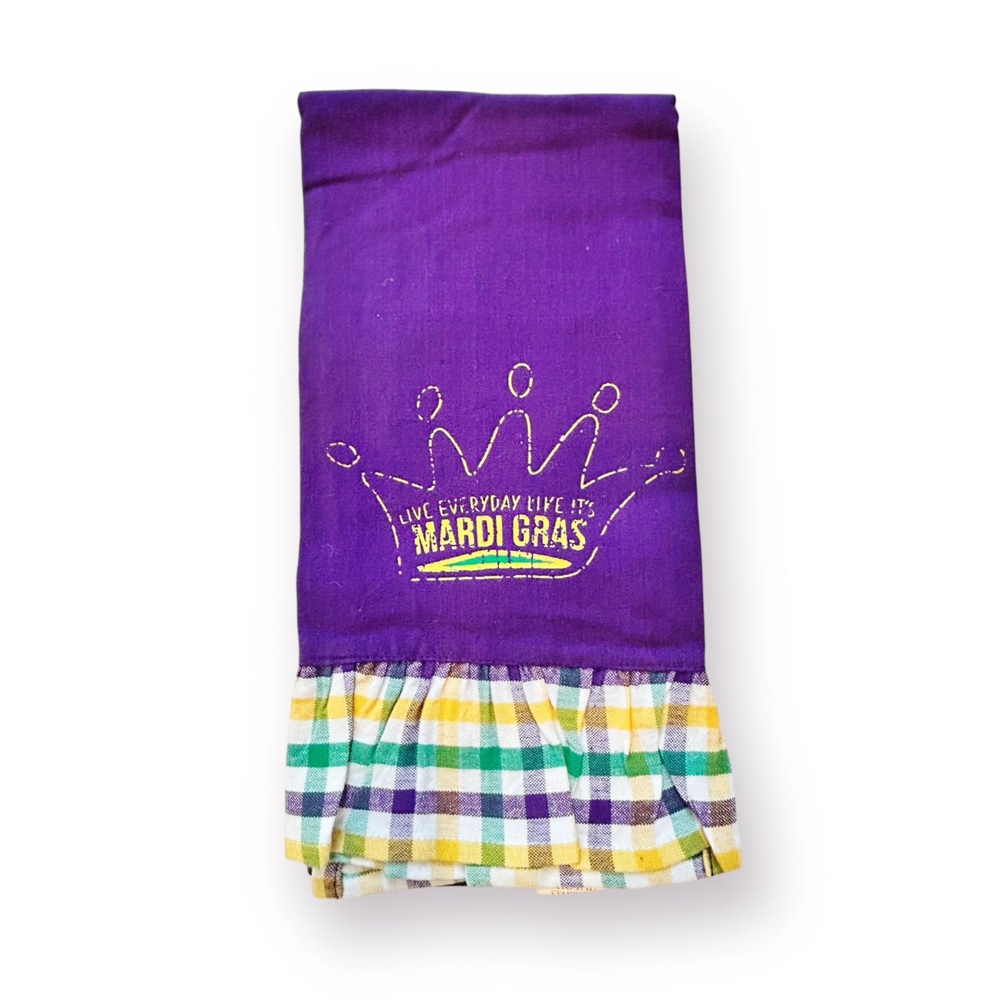 Mardi Gras Purple Crown Kitchen Towel