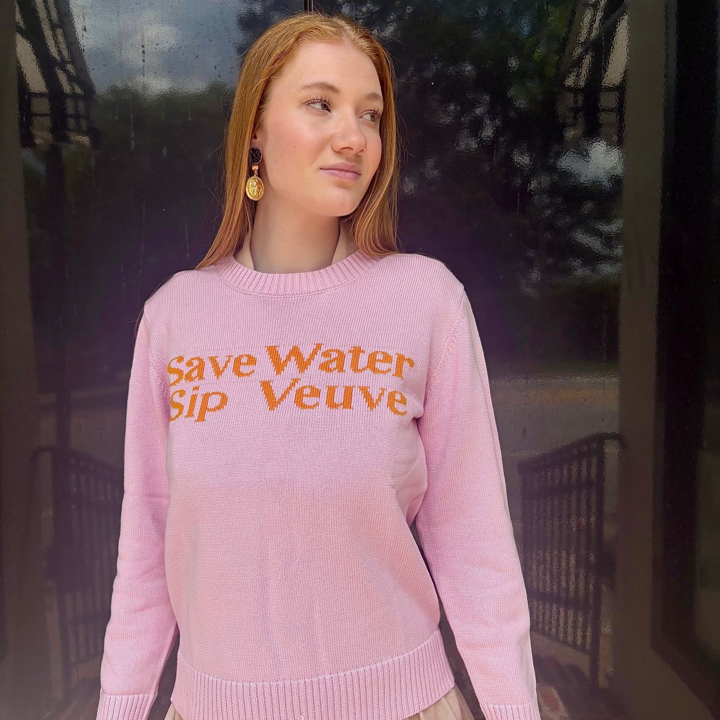Save Water, Sip Veuve Sweater~Final Sale