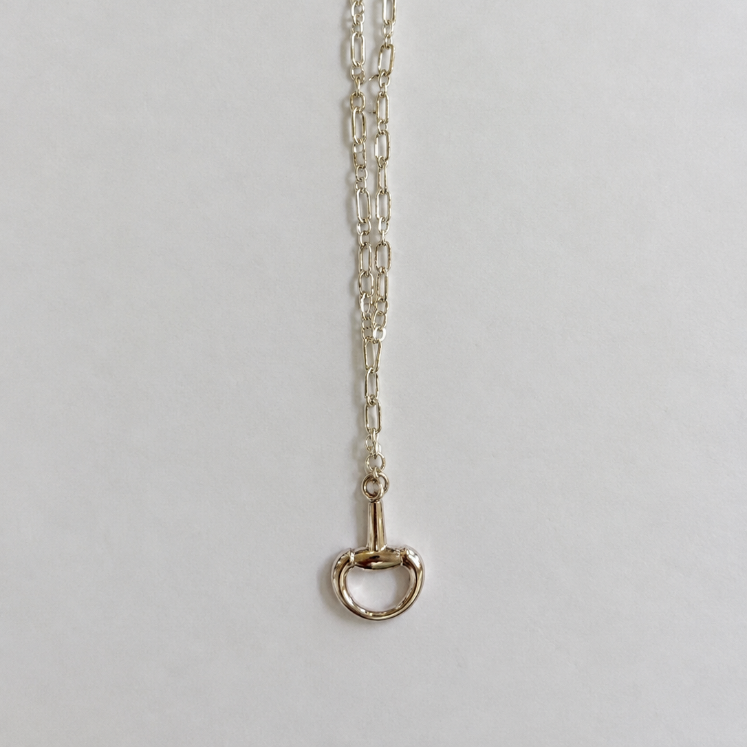 Equestrian Gold Horse Bit Necklace