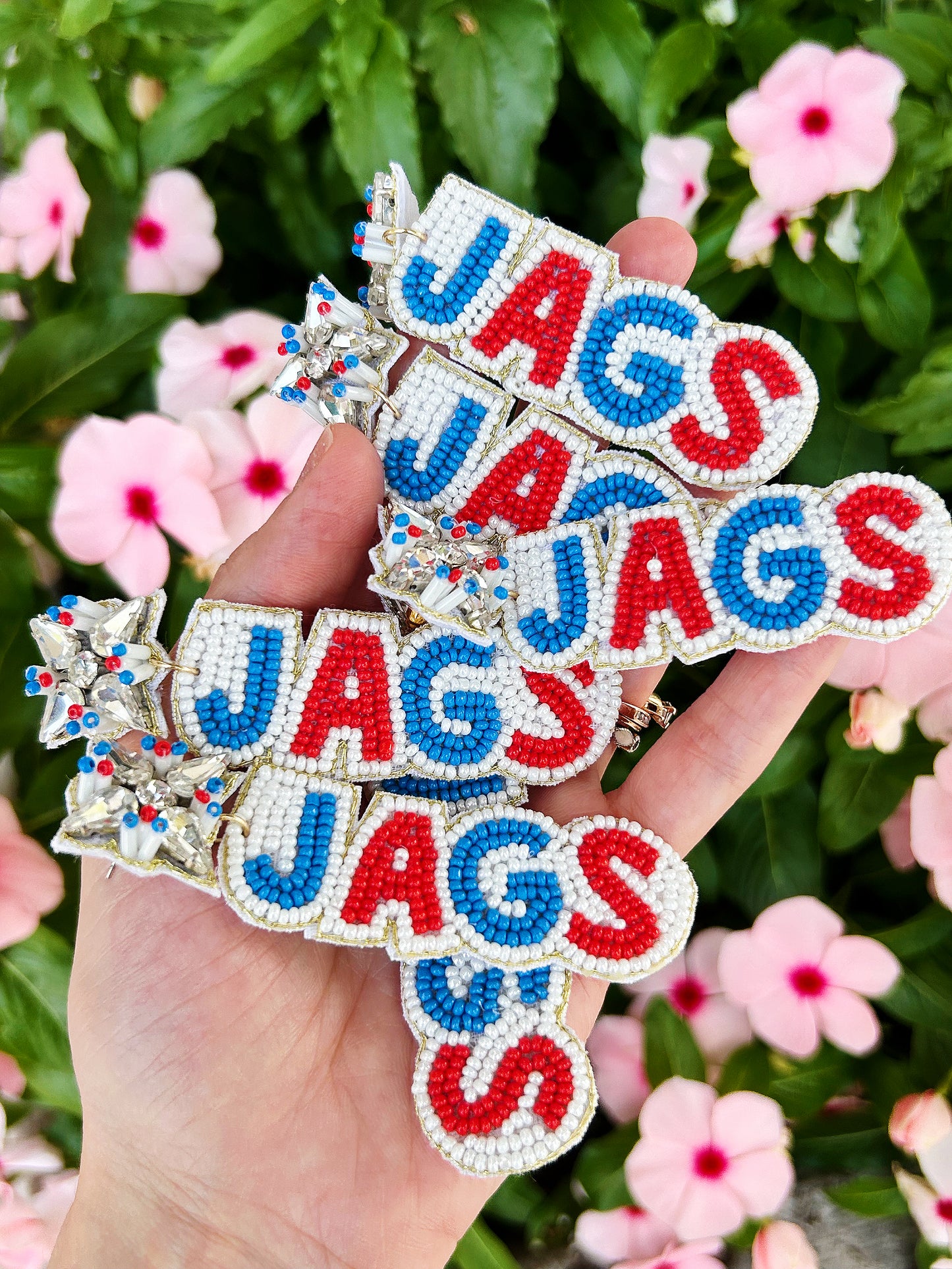 Beaded Go Jags Earrings~SALE