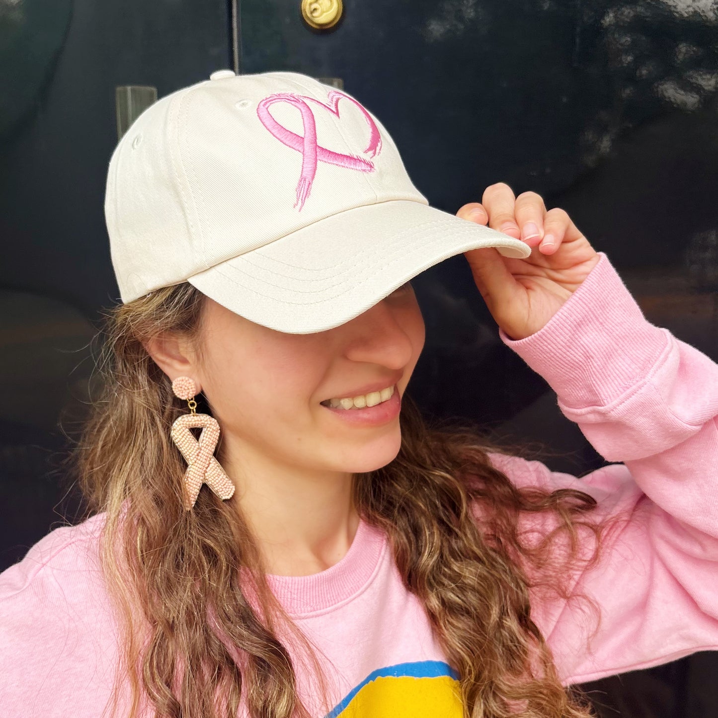 Pink Ribbon Girl Be Brave Hat