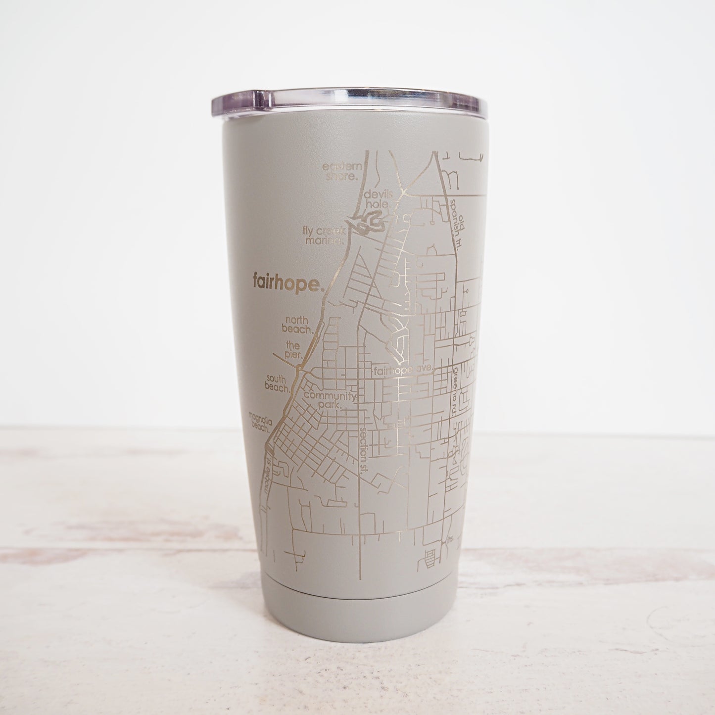 Map of Fairhope Insulated Pint Tumbler