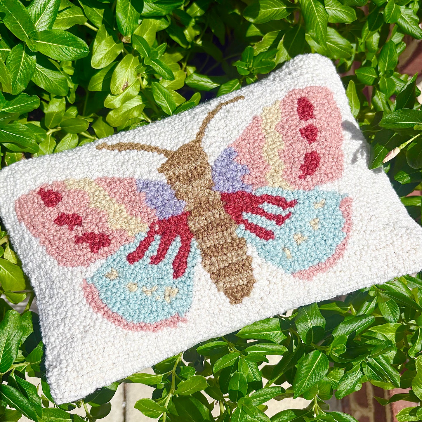 Butterfly Hooked Pillow