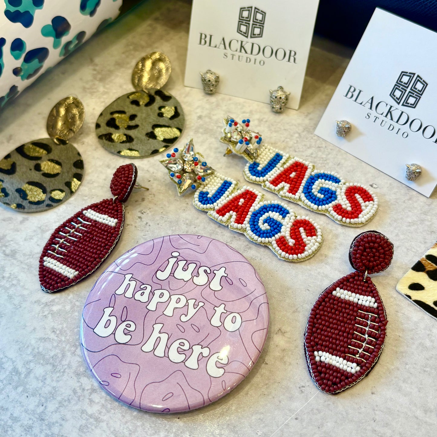 Small Panther Jaguar Studs