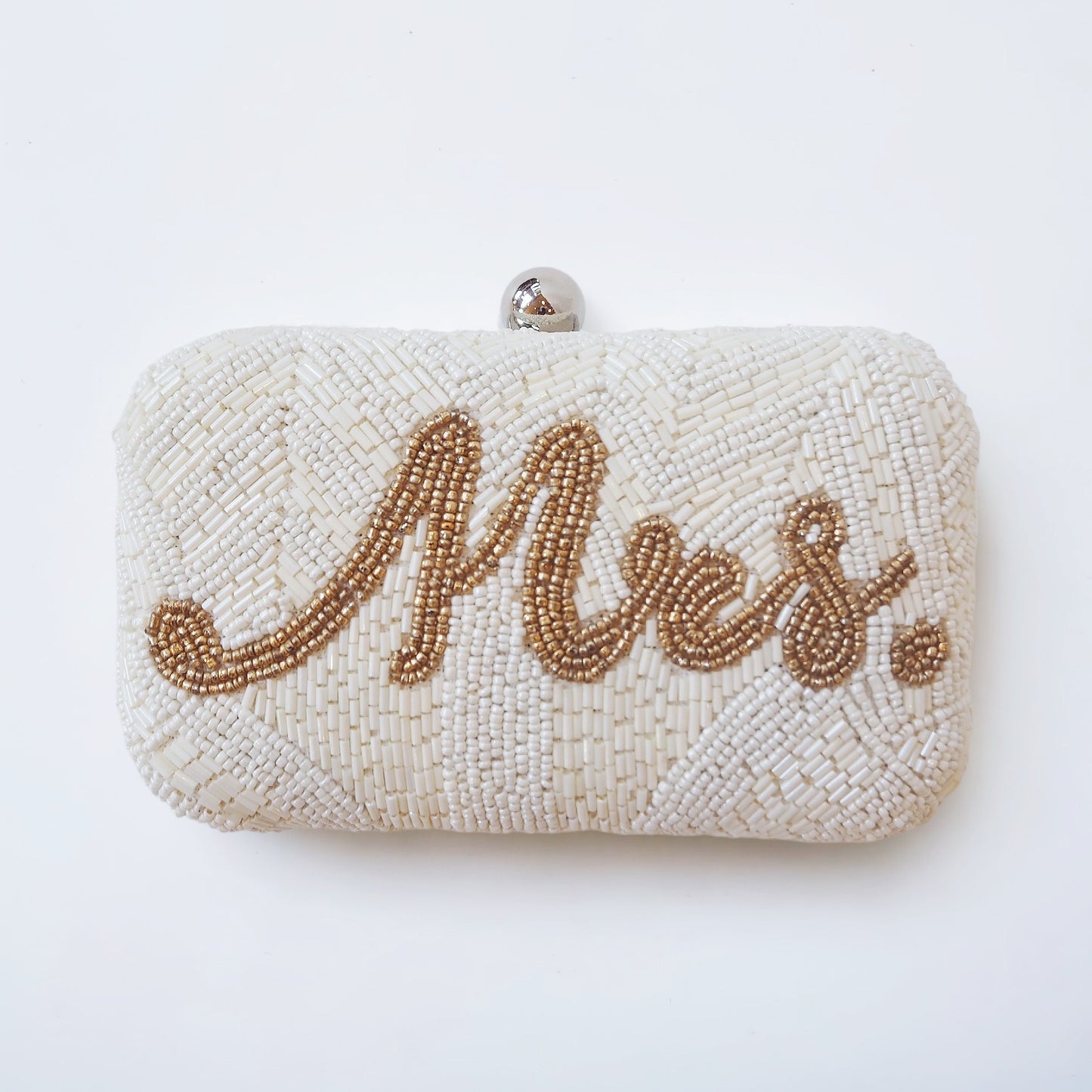 Mrs. Beaded Clutch Handbag