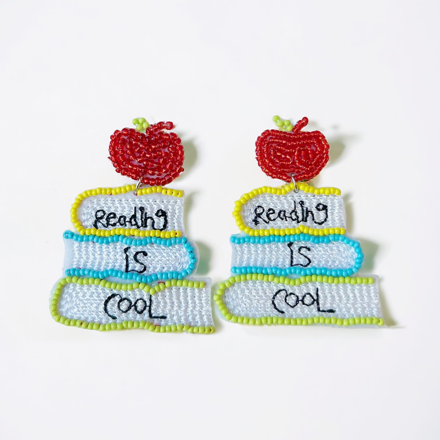 Beaded Reading is Cool Earrings