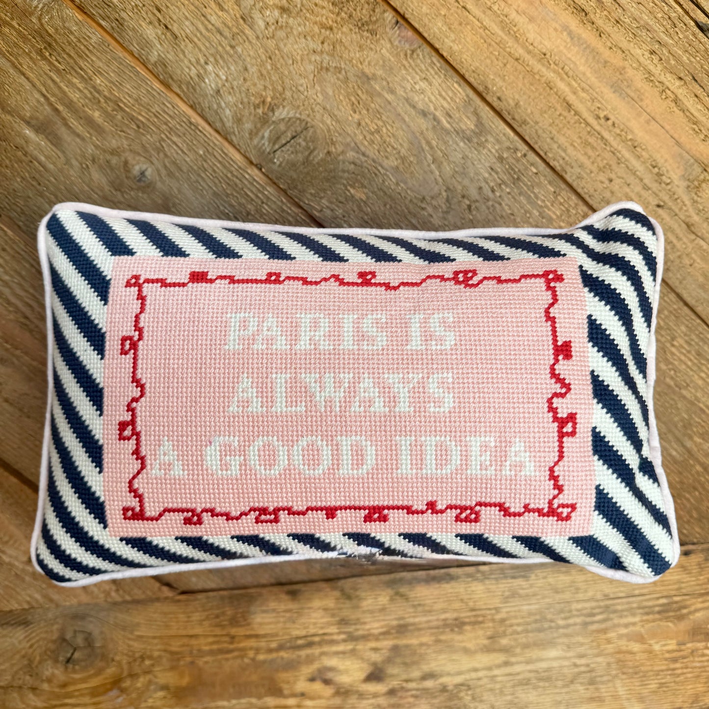 Paris Is Always A Good Idea Needle Point Pillow
