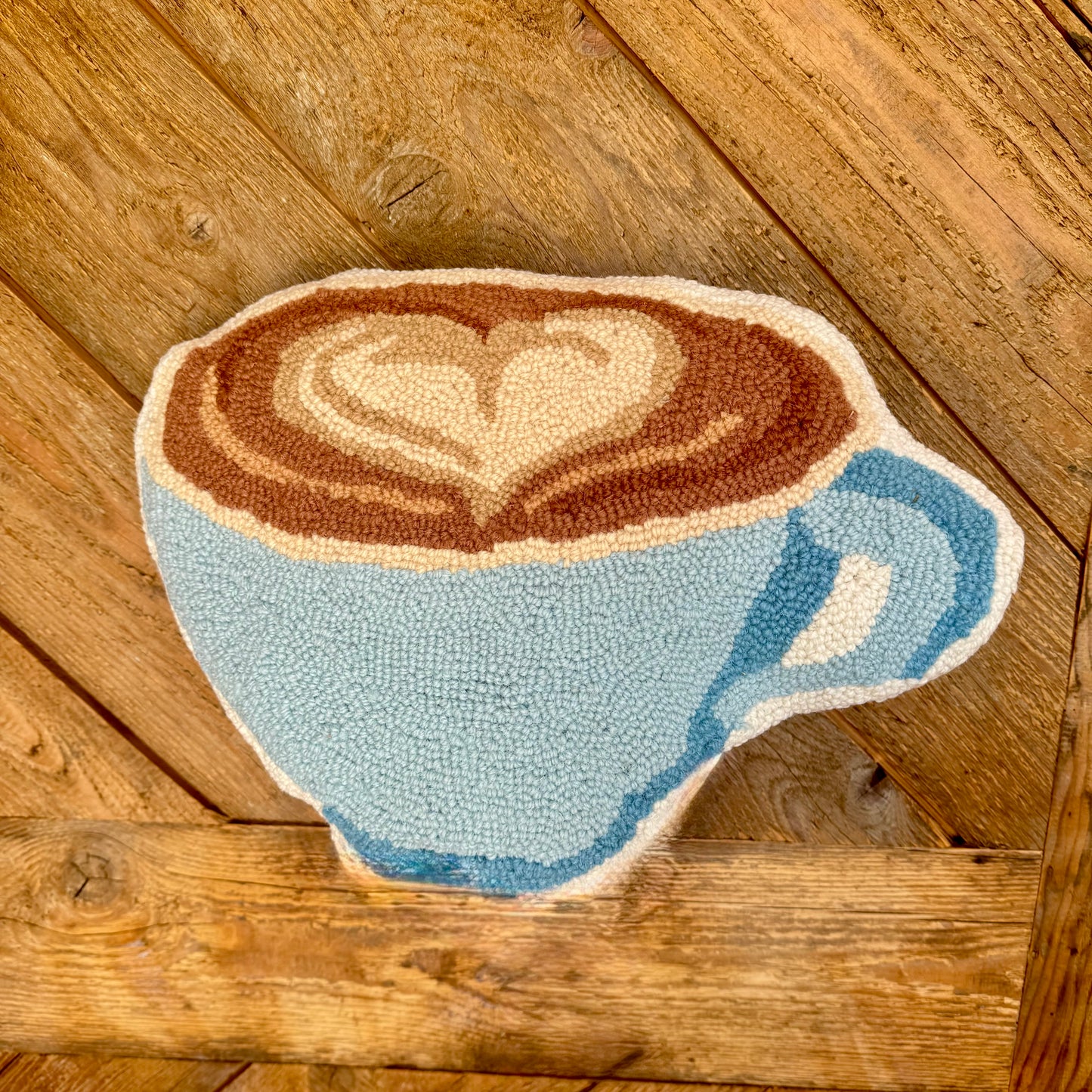 Latte Hooked Pillow