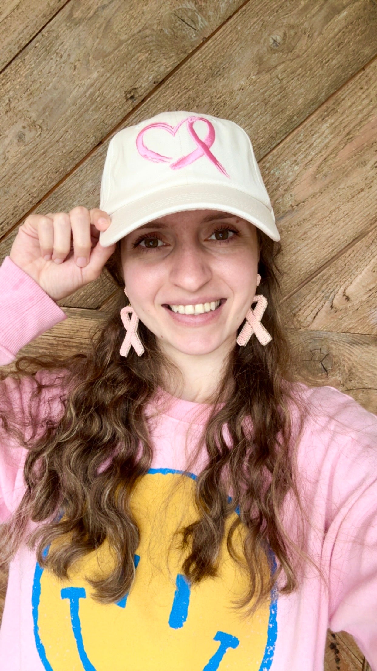 Pink Ribbon Girl Be Brave Hat
