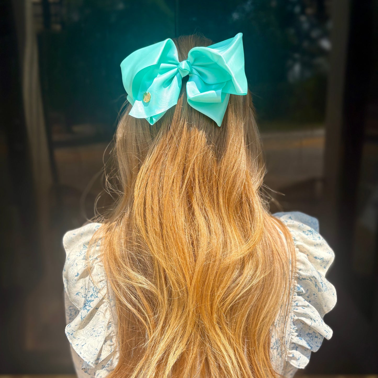Girl Be Brave Large Logo Turqouise Bow