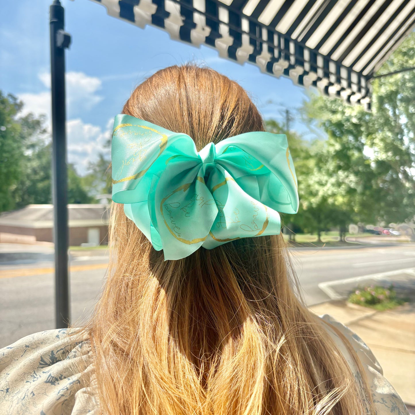 Girl Be Brave Large Logo Turqouise Bow
