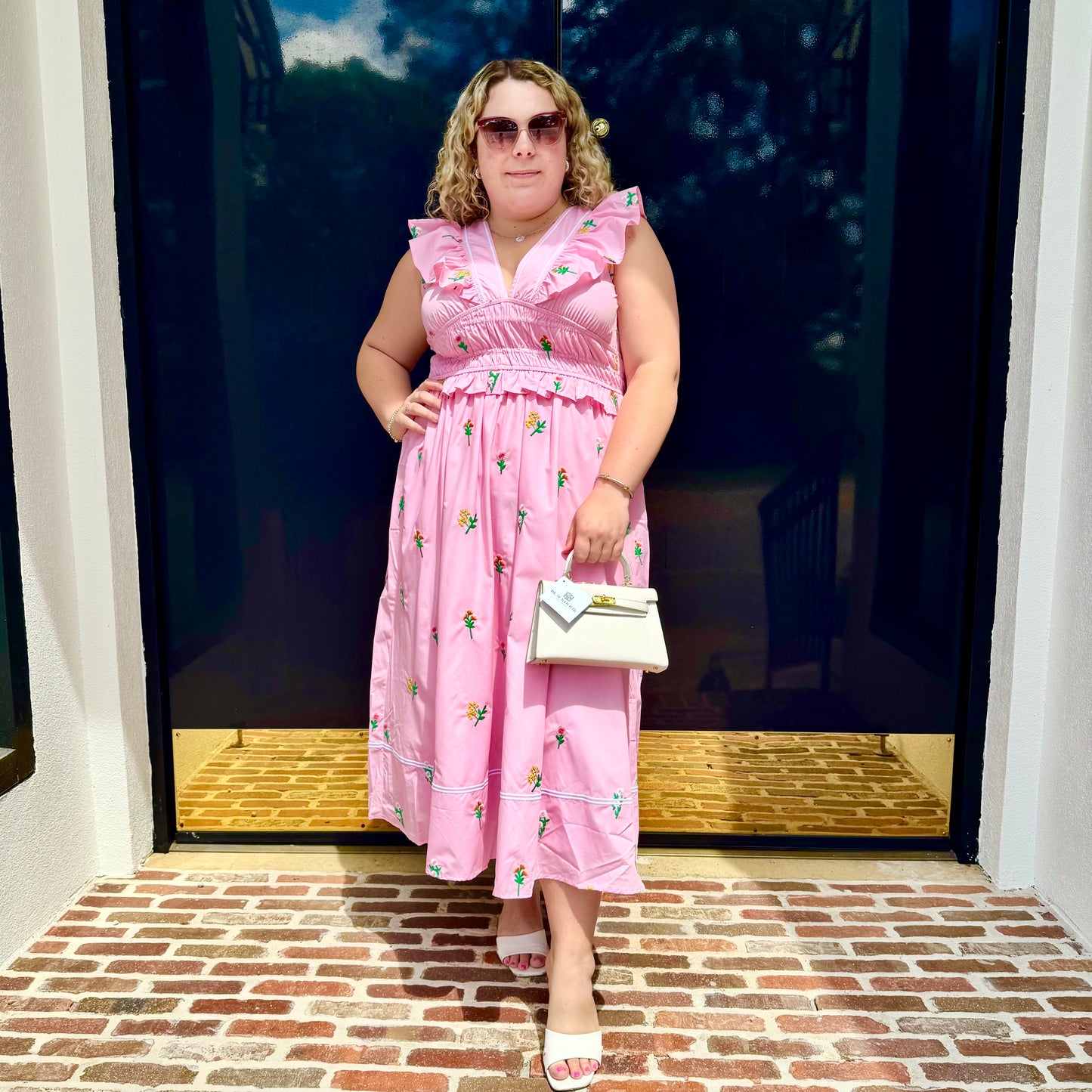 Emily Embroidered Midi Dress ~Final Sale