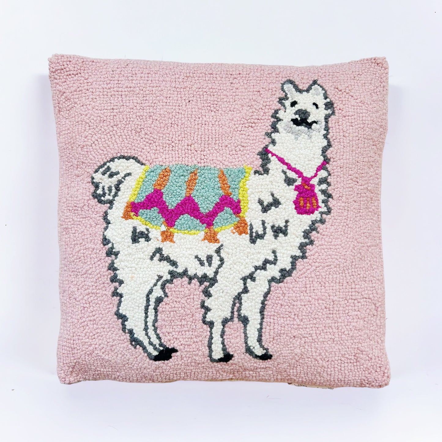 Lhama Hooked Pillow