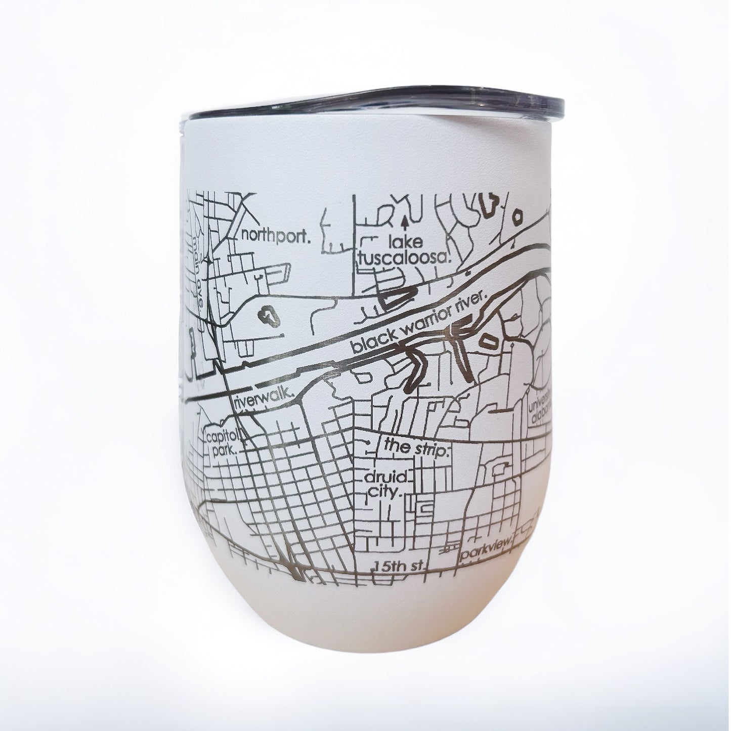 Map of Tuscaloosa Insulated Wine Tumbler