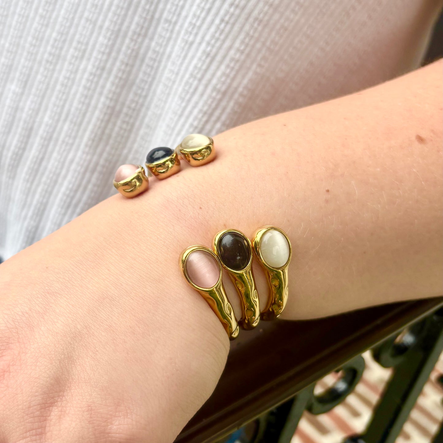 Facet Gem Cuff Bracelet