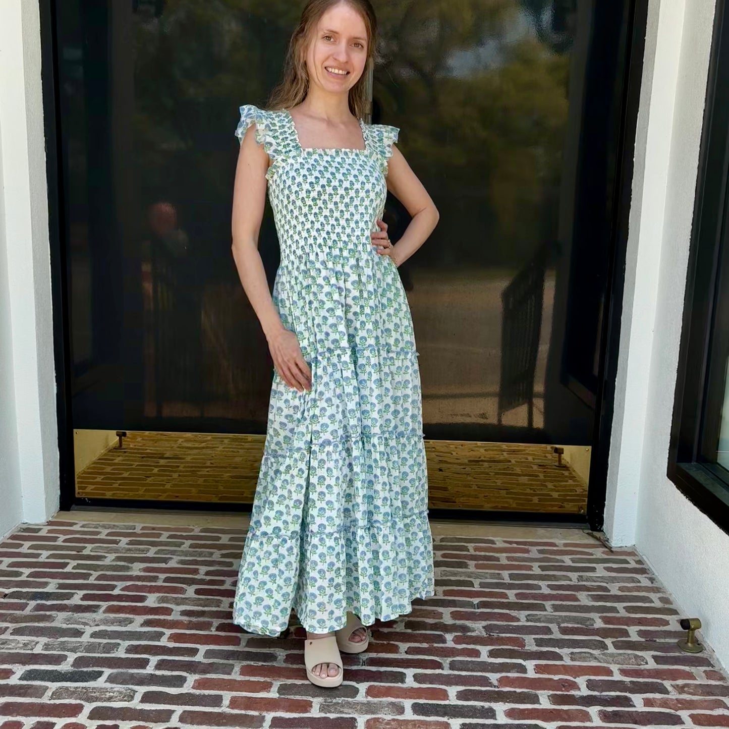 Hydrangea Garden Maxi Dress