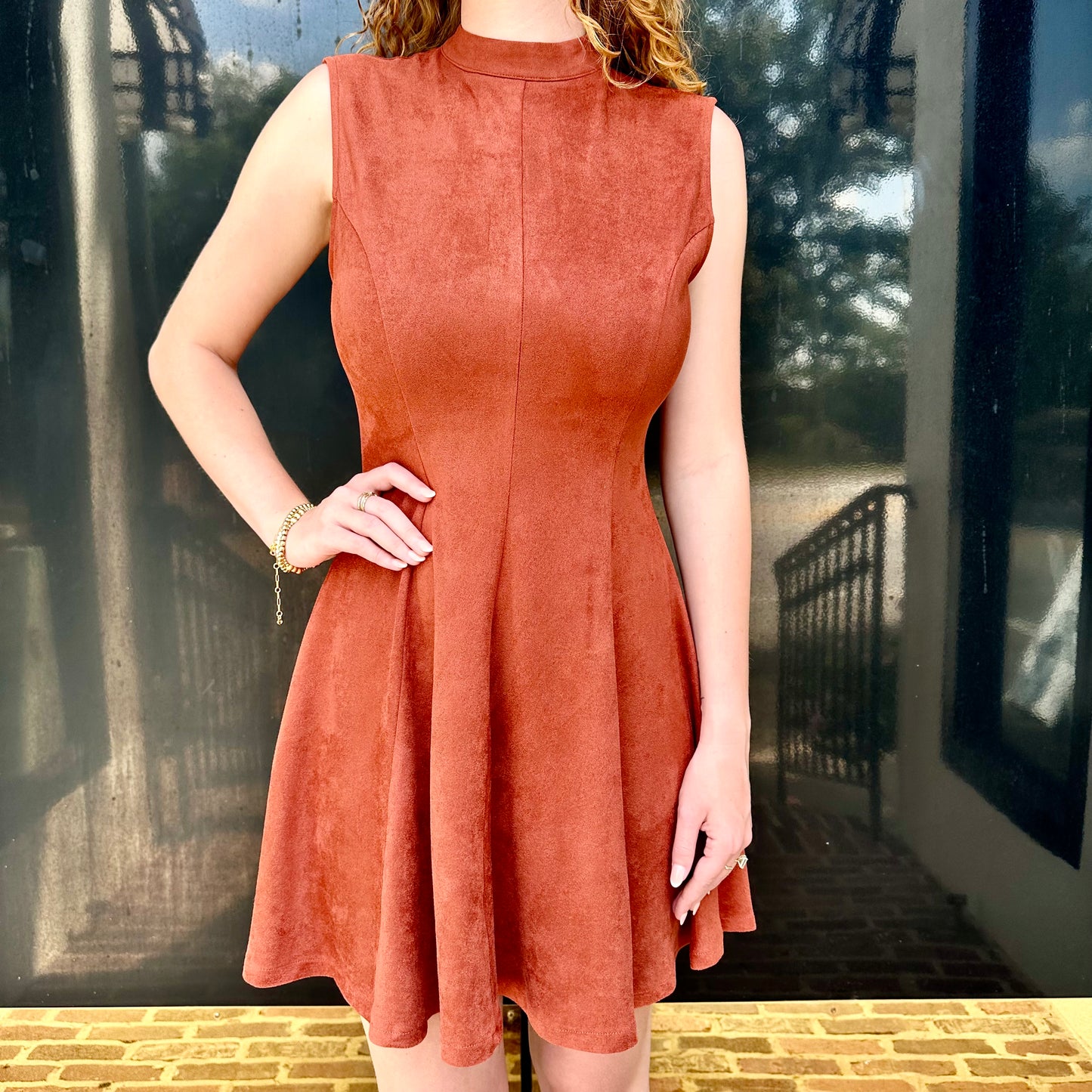 Terracotta Haze Mini Dress~ Final Sale