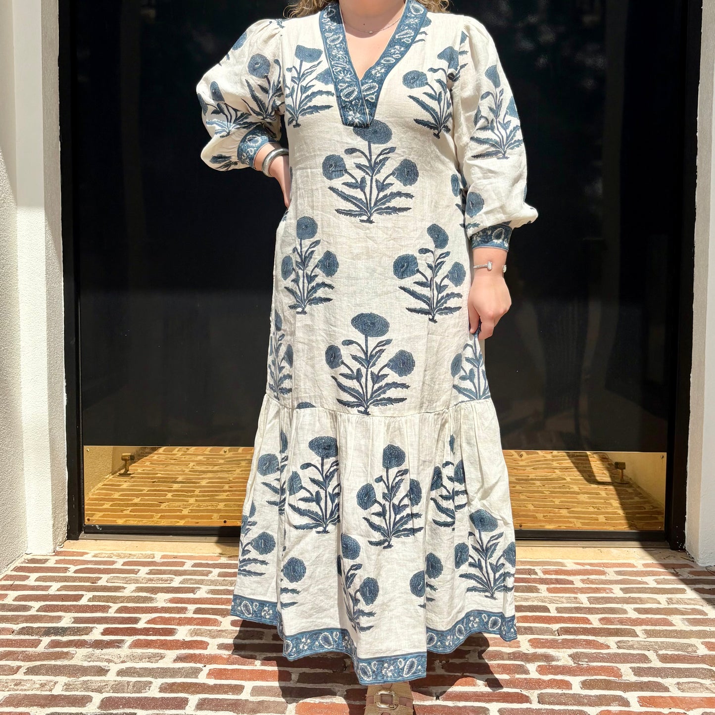 Capri Blue Indigo Maxi Dress~Final Sale