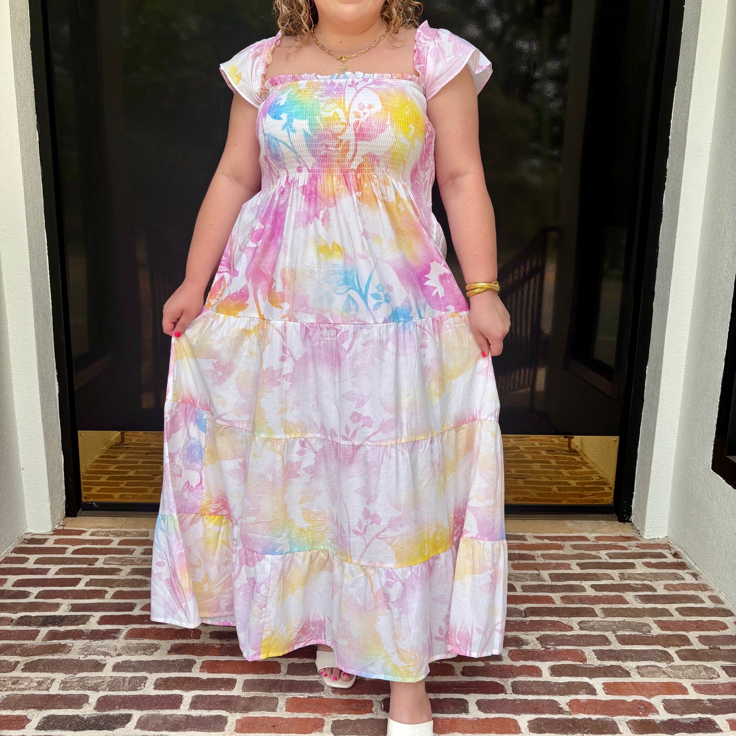 The Watercolor Waltz Smocked Maxi Dress~Final Sale