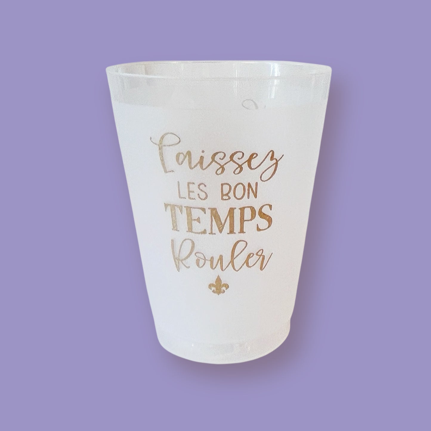 Laissez les Bon Temps Rouler (Let the good times roll) Mardi Gras Party Cup Set
