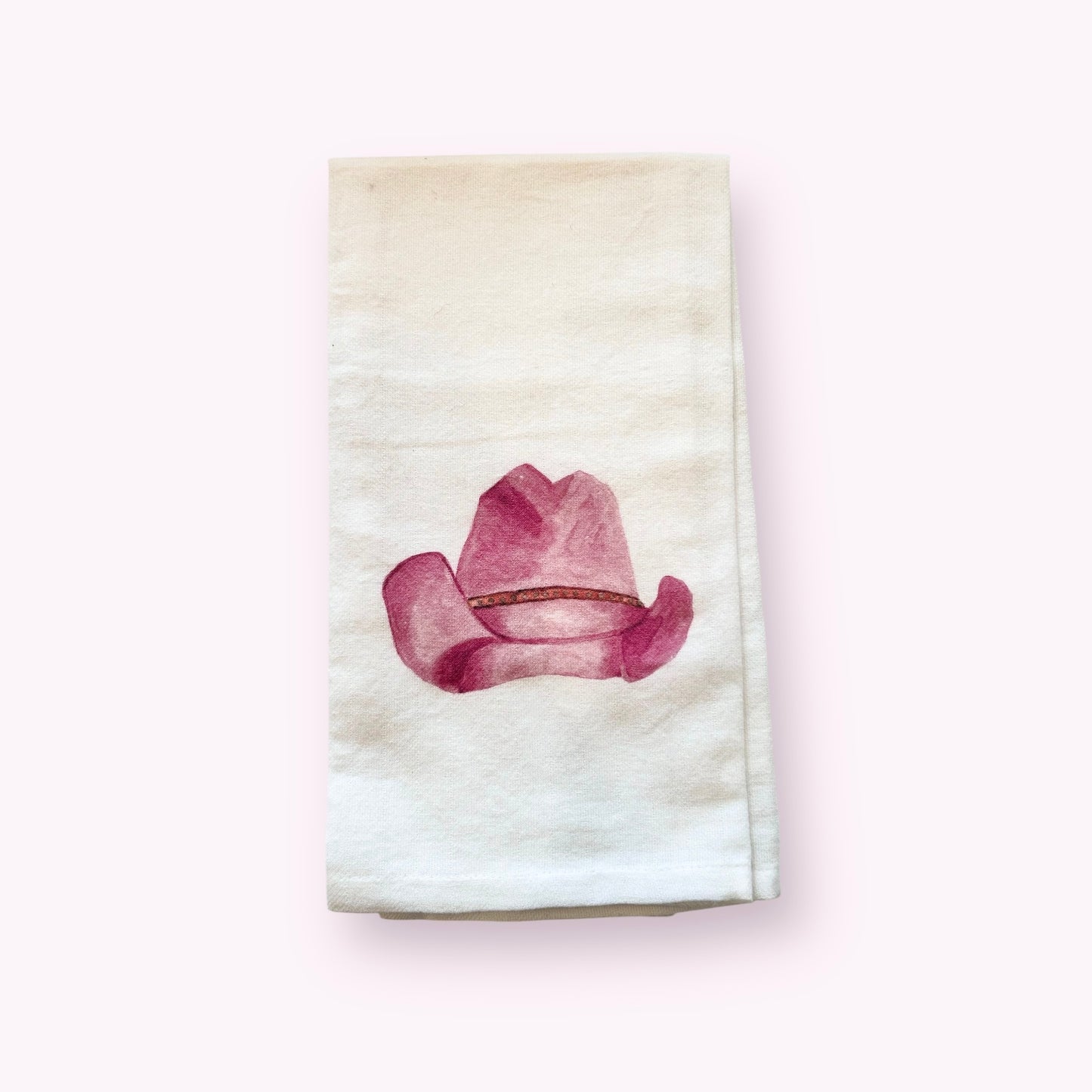Pink Cowboy Hat Tea Towel