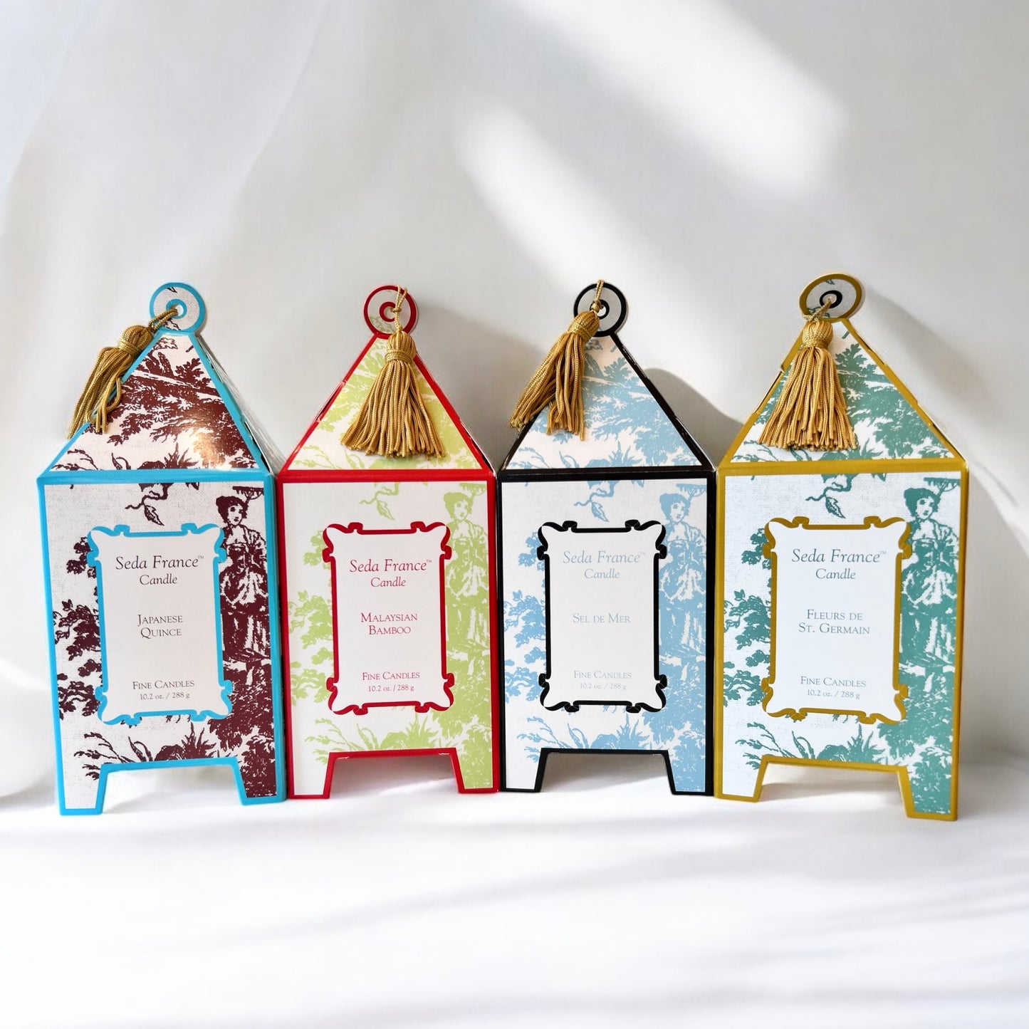 Seda France Classic Toile Pagoda Box Candle
