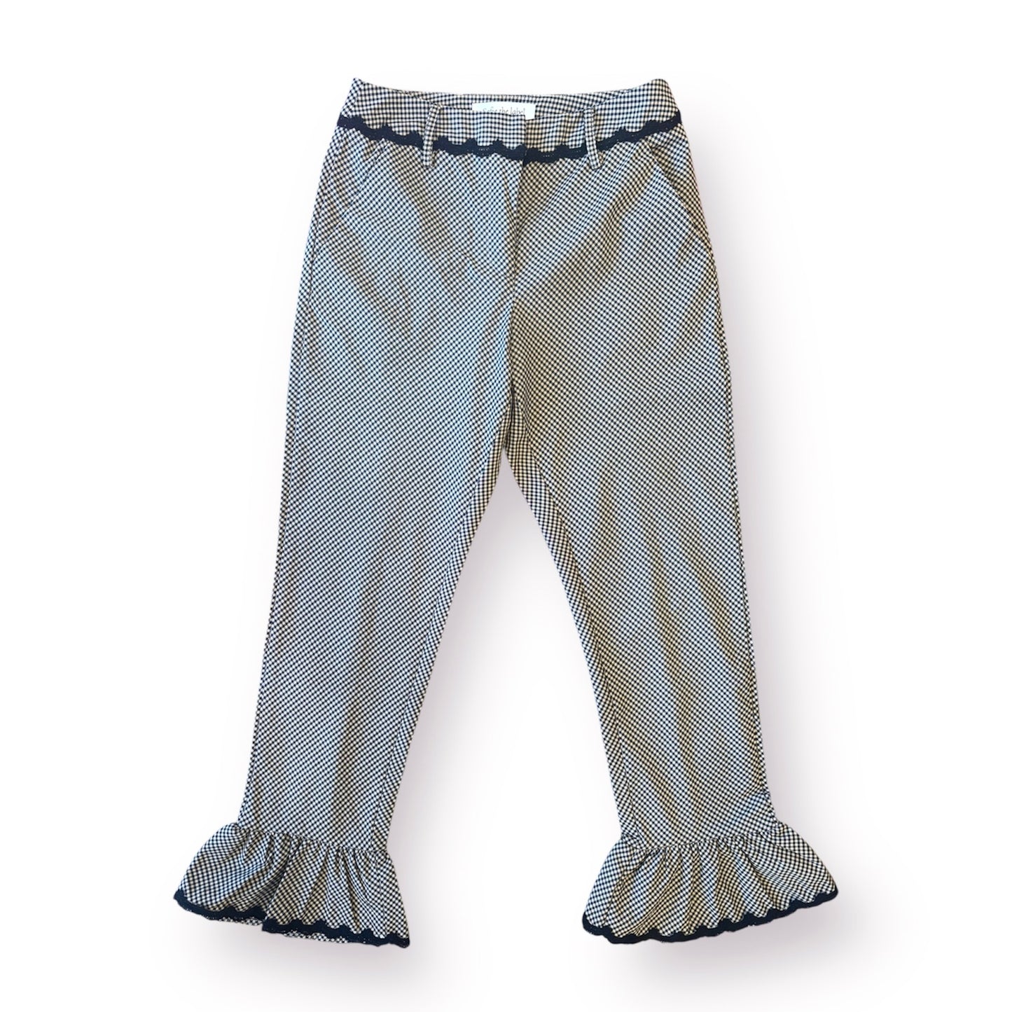 Gingham Ruffle Trousers