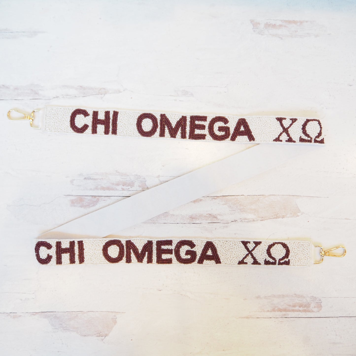 Beaded Chi Omega Purse Strap~Clearance