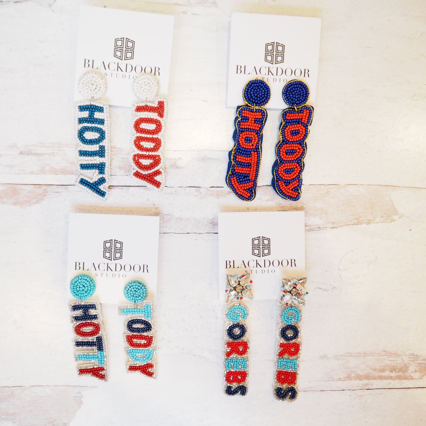 Beaded Hotty Toddy Earrings~SALE