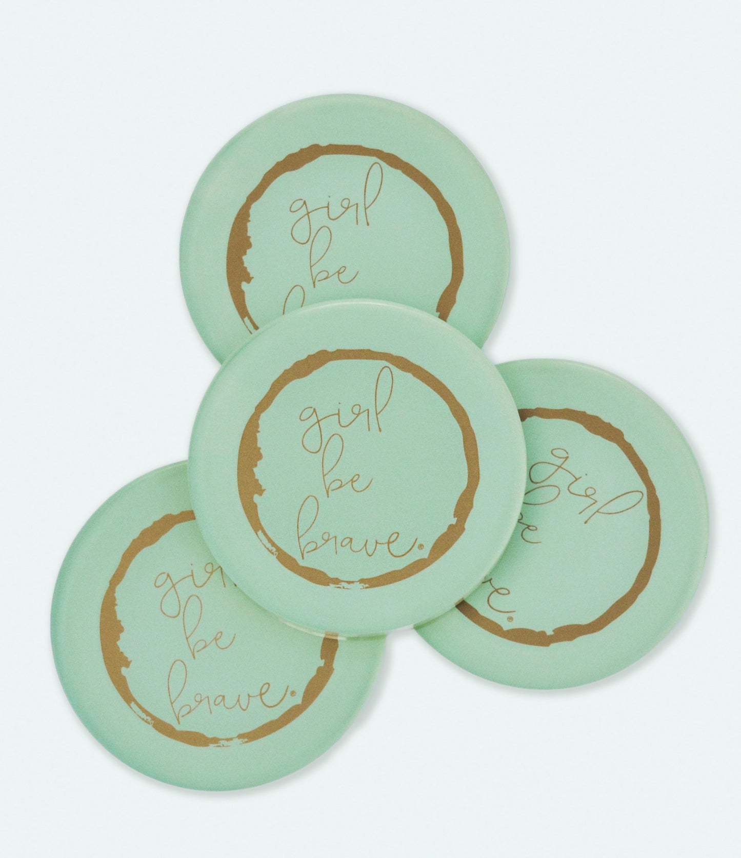 Girl Be Brave Paperweight Coaster