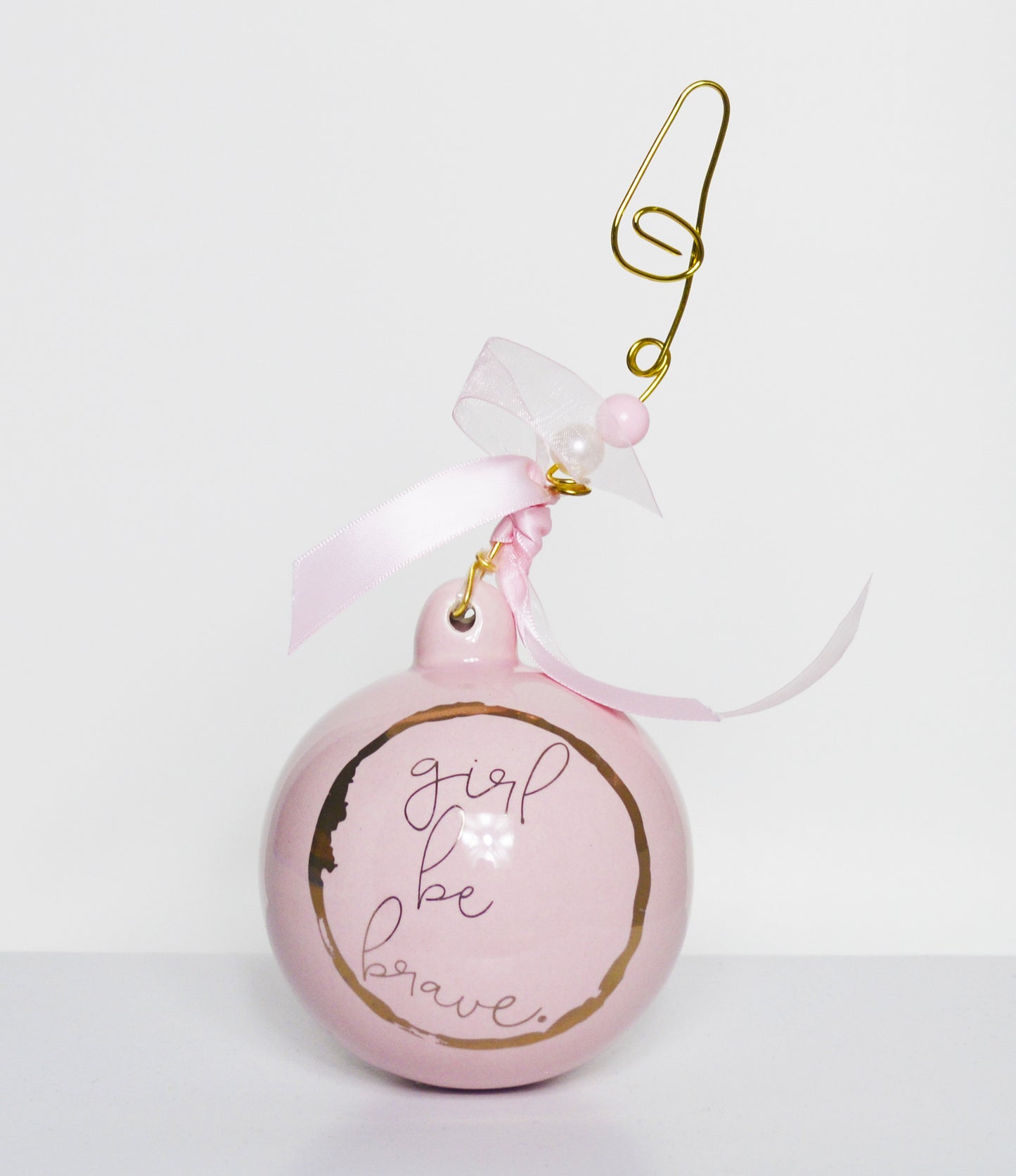 Girl Be Brave Christmas Ornament