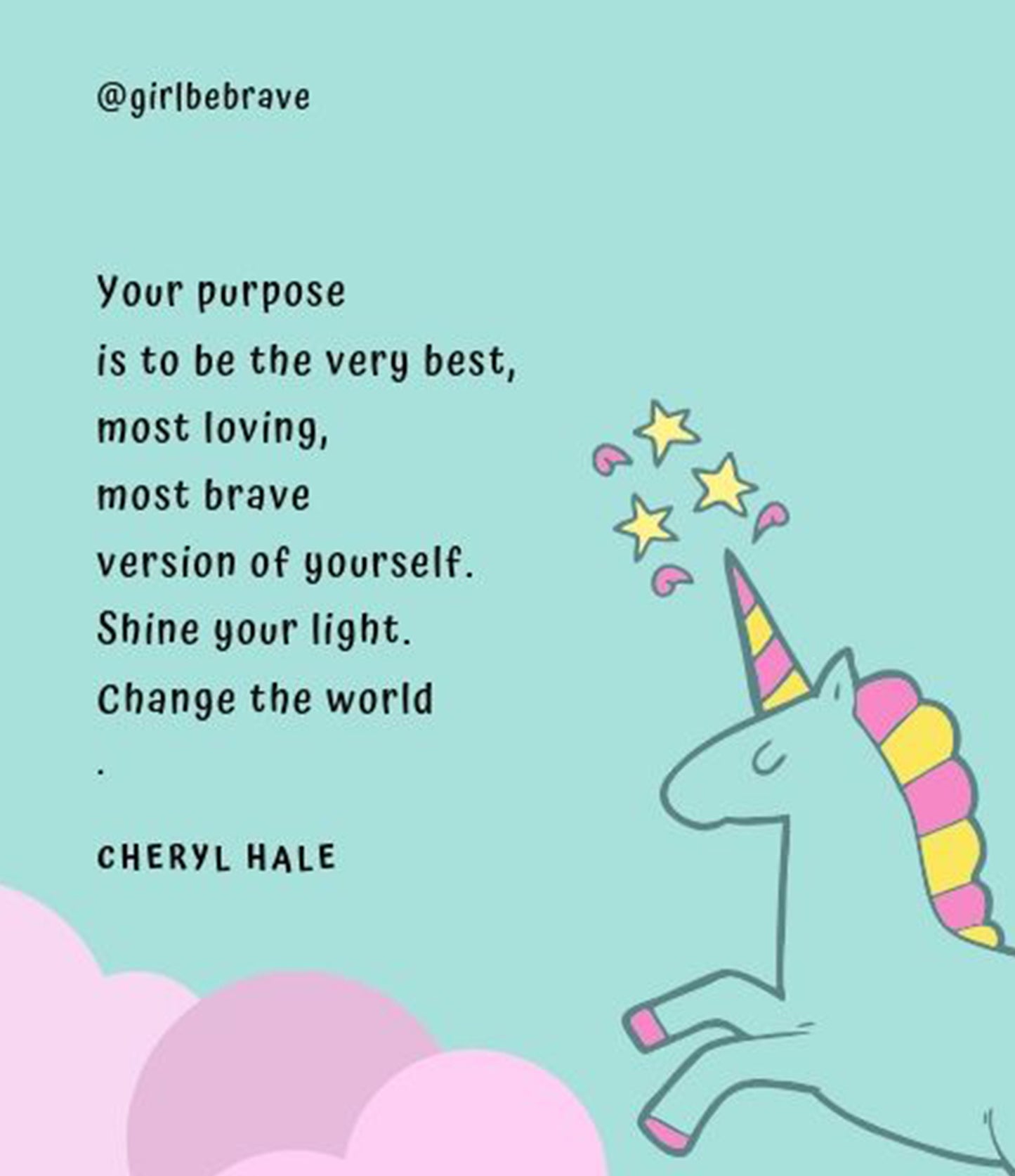 Girl Be Brave Quote Card with Envelope #9