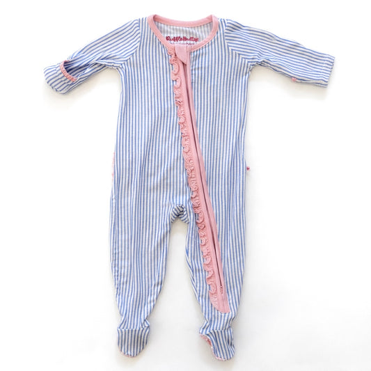 SALE~Bamboo Baby Girl Ruffle Footie