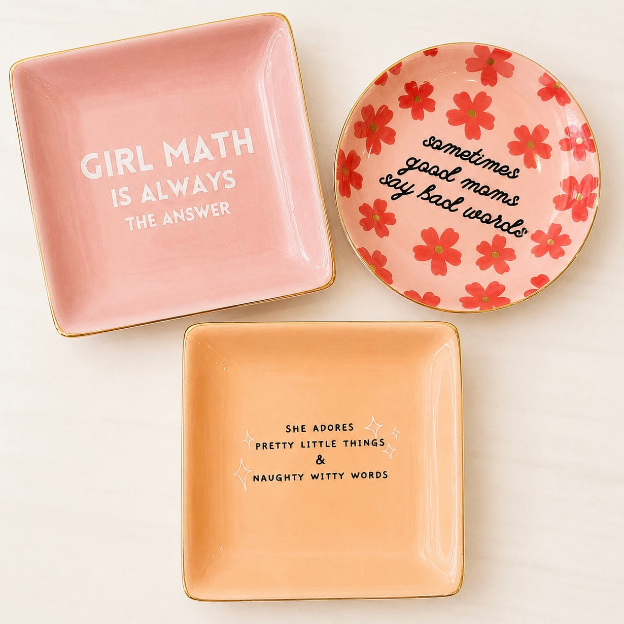 Girl Math Trinket Tray
