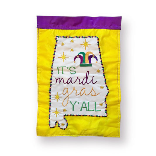 It's Mardi Gras Y'all Garden Flag