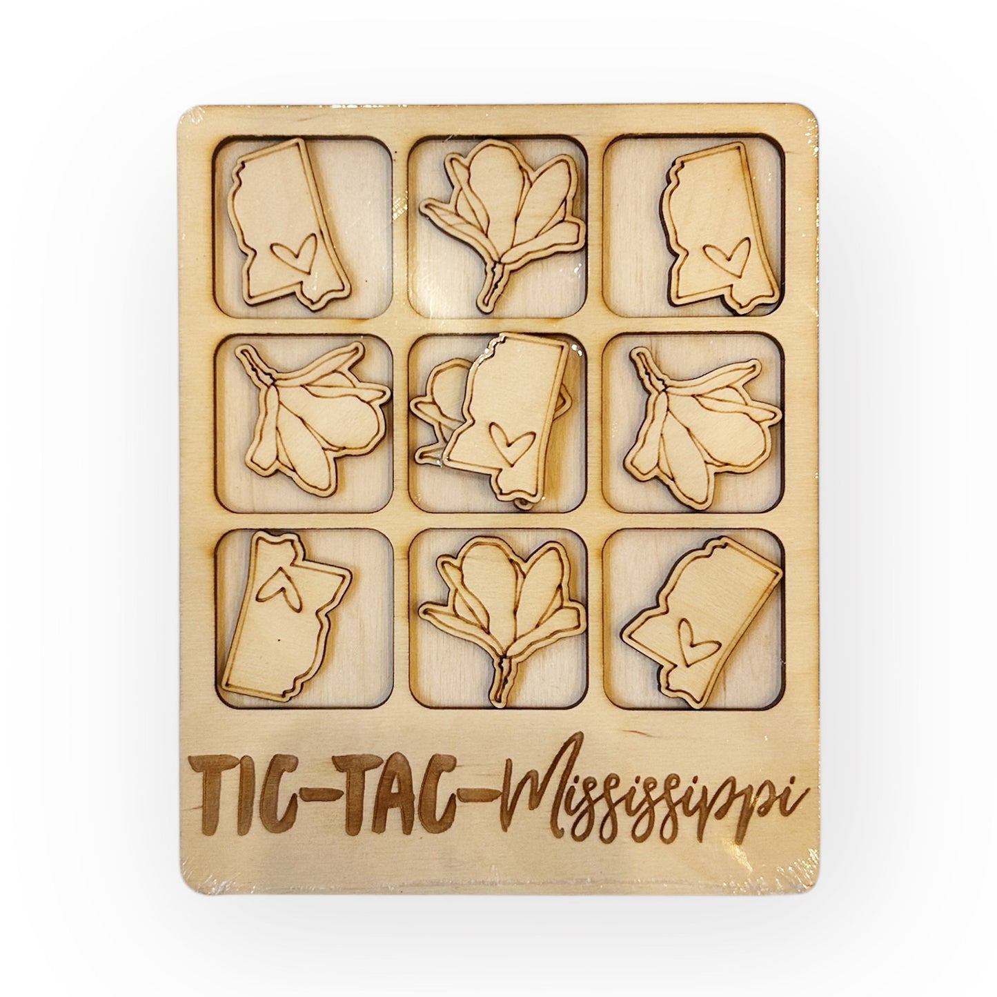 Wooden State Tic-Tac-Toe Game