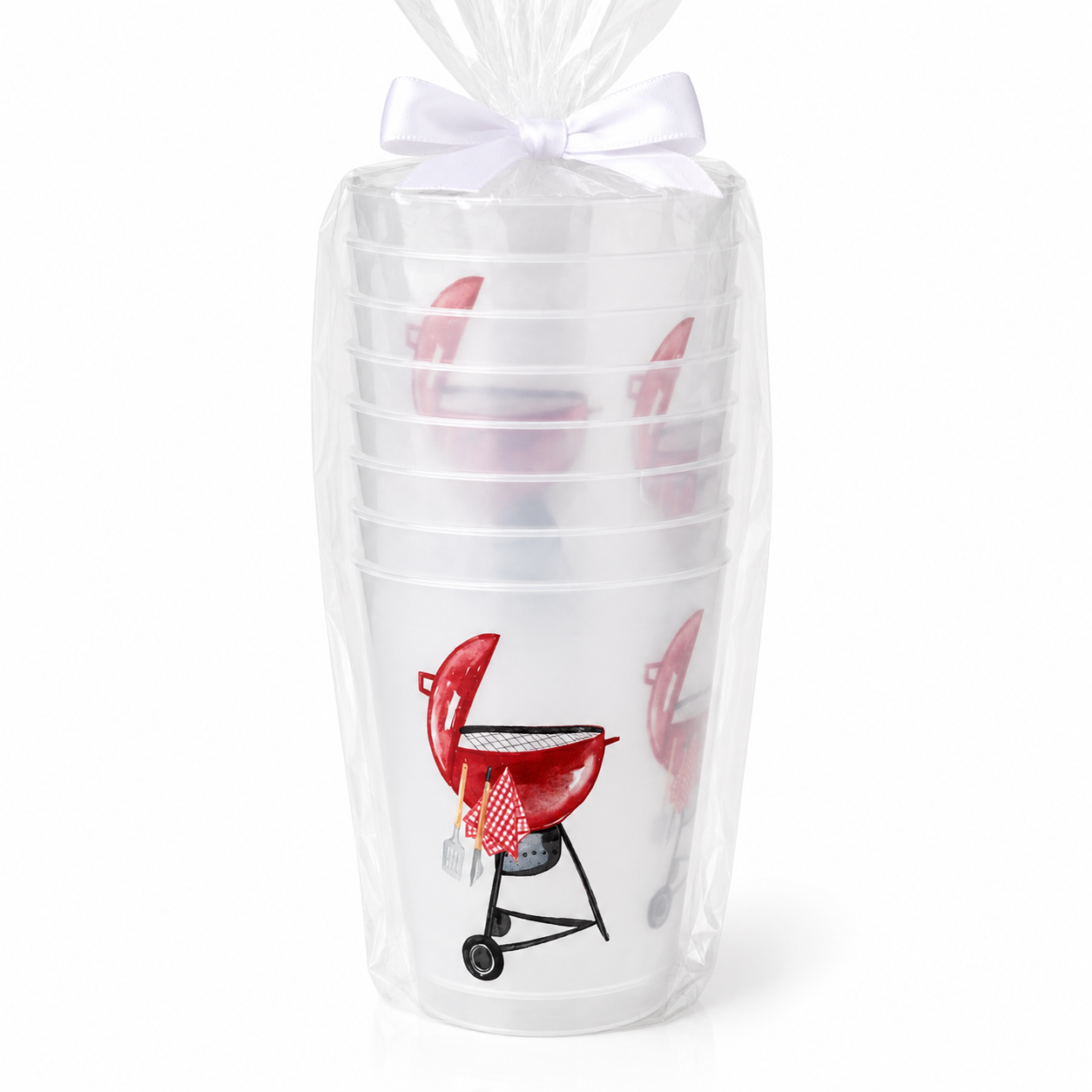 BBQ Grill Frosted Party Cups