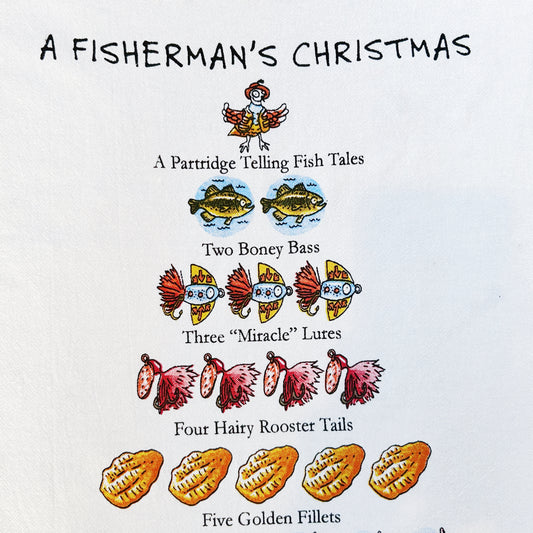 A Fisherman's Christmas Kitchen Towel