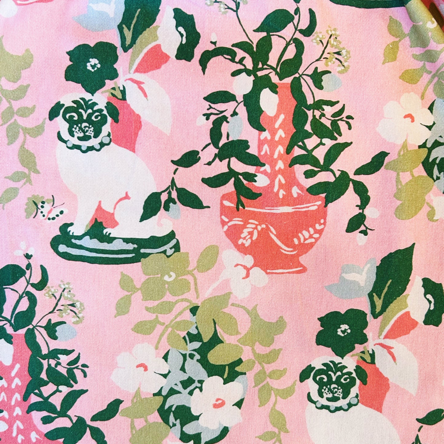 Imperial Palace Pink Pug Apron