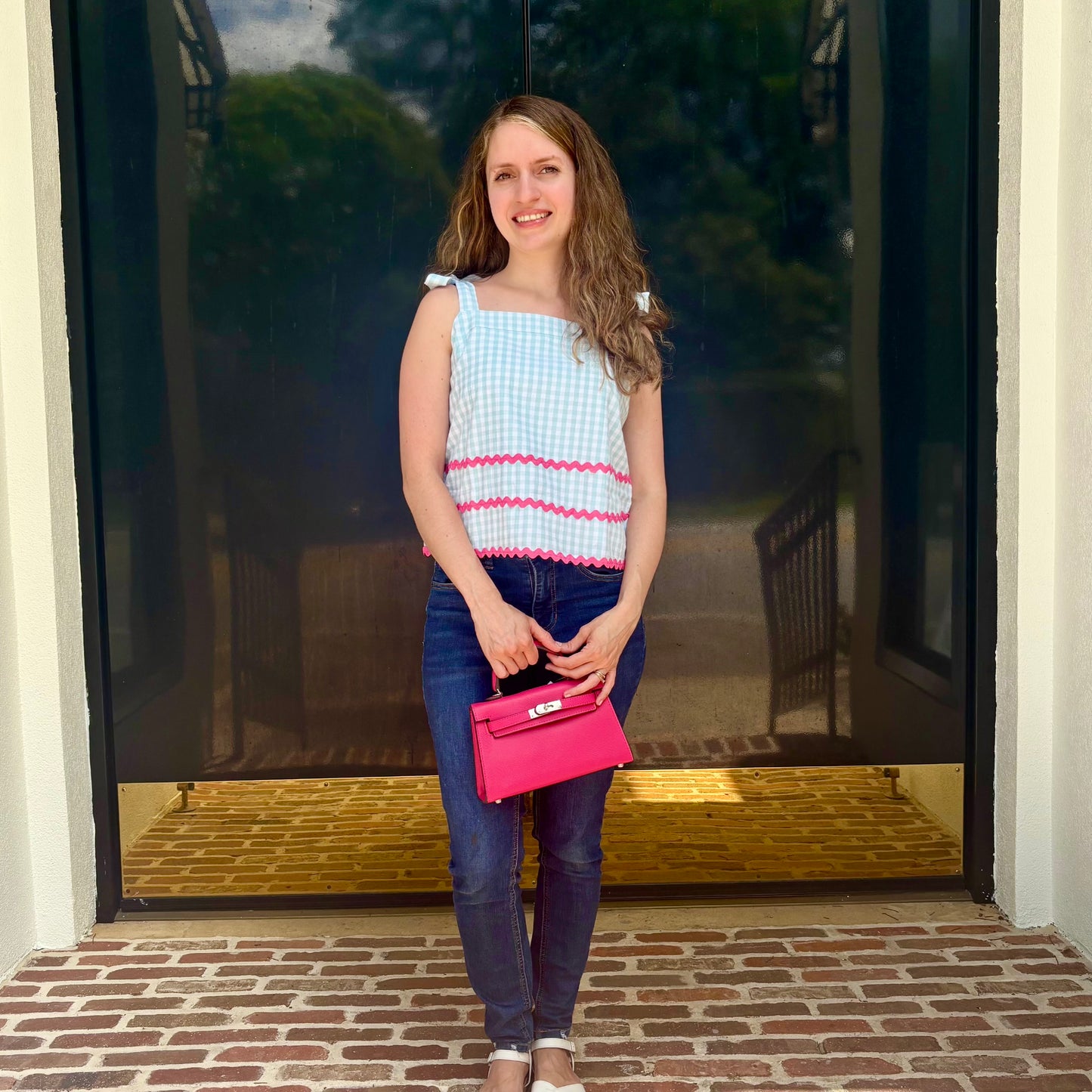 Strawberry Soda Gingham Top~Final Sale