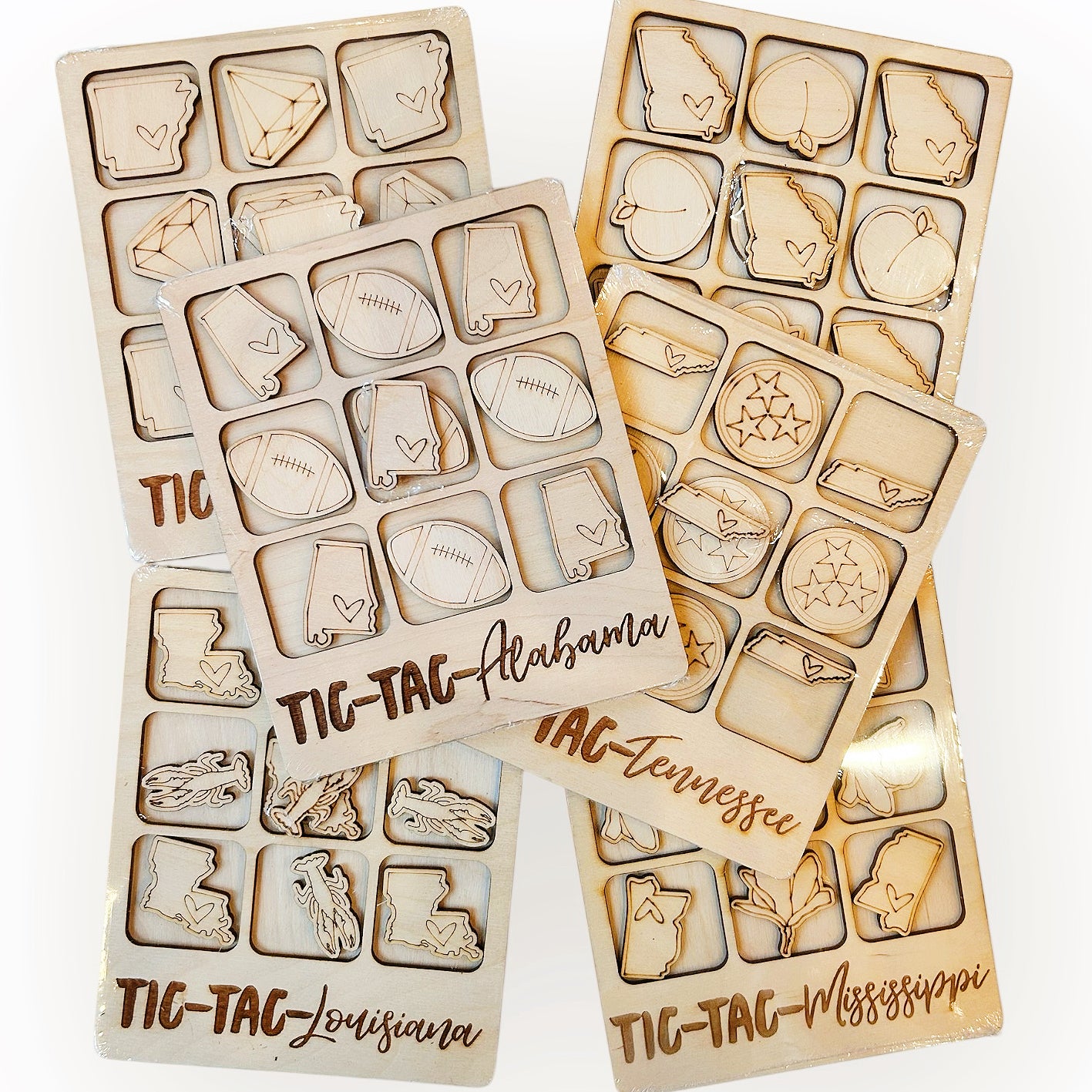 Wooden State Tic-Tac-Toe Game