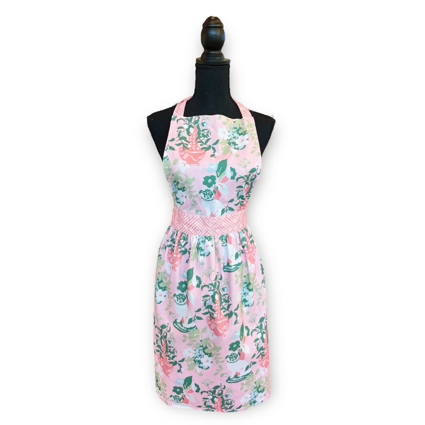 Imperial Palace Pink Pug Apron